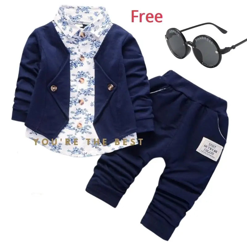 Baby Boy's First Birthday Dress Party Blazer Suit for Kids Gentleman Clothes