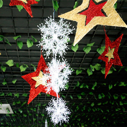 (6pcs) Christmas Artificial Snowflake Tree Decor Christmas Decorations