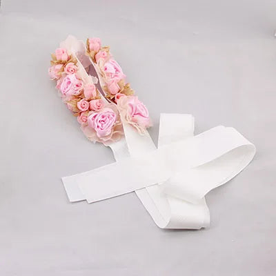 Fashion Child Rose Flower White Wedding Girl Girdle Waist Seal