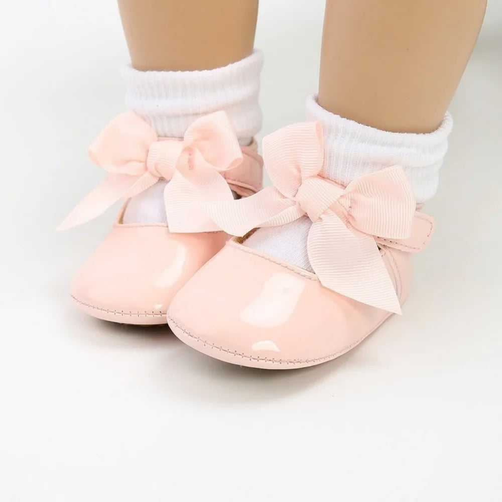 Newborn Baby Shoes Baby Boy Girl Shoes Girl Classic Bowknot Rubber