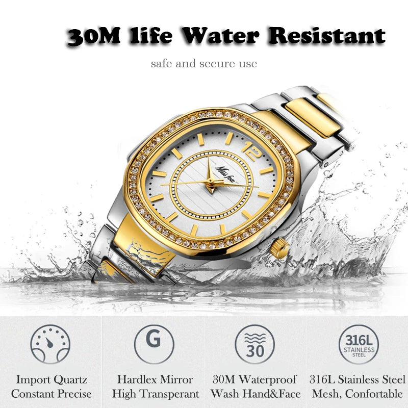 Dropshipping New 2020 Hot Selling Wrist Watches for Women Stainless Steel Gold