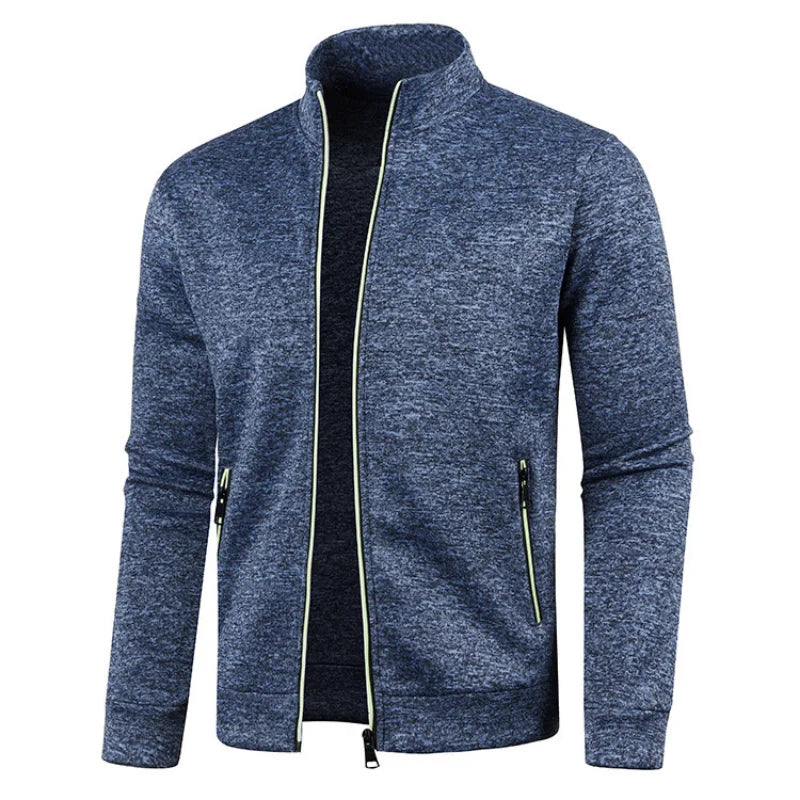 New Men's Collar Hoodies Sweatshirt Zipper Stand Collar Pullover Men