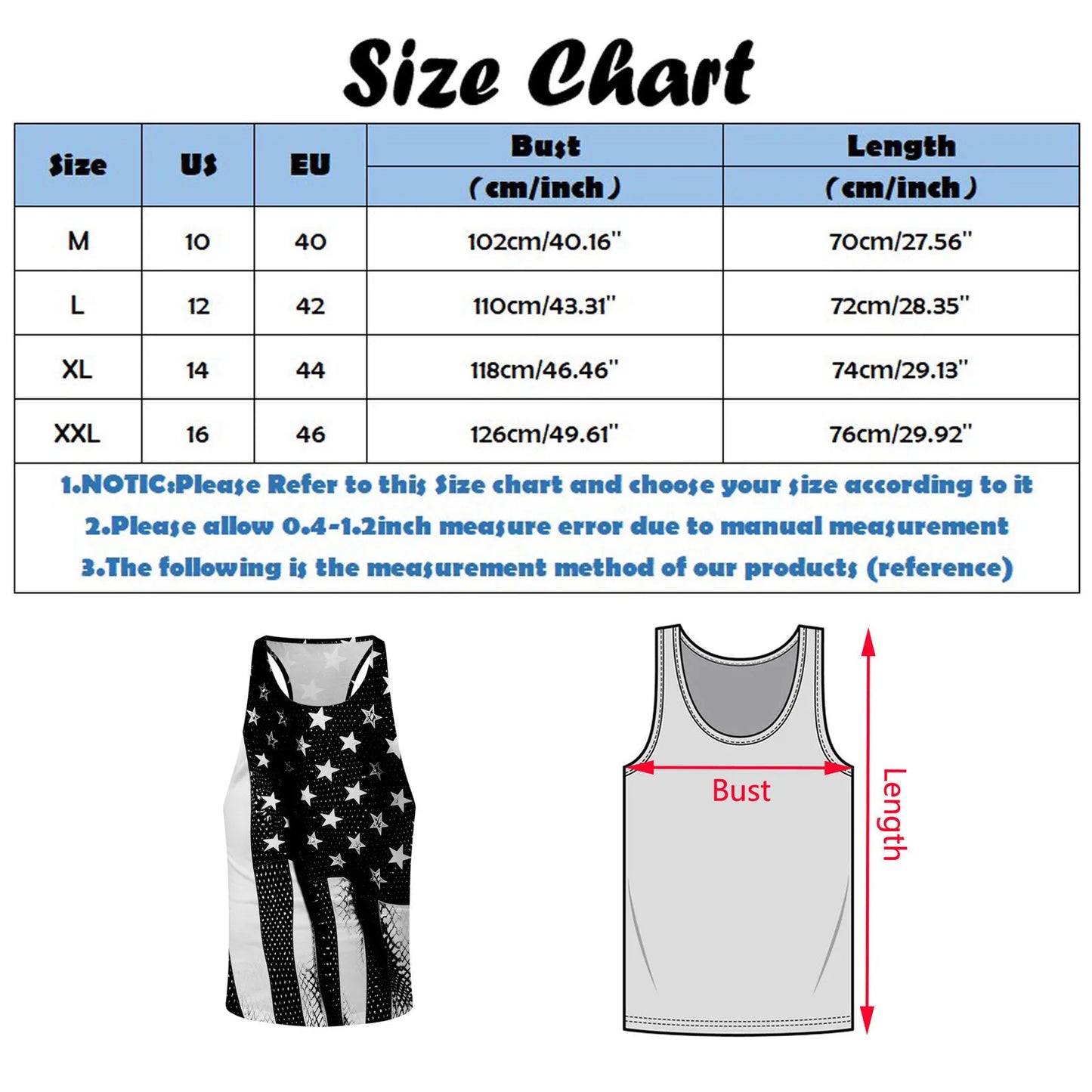 Men Summer Tank Tops Vests Casual Beach O Neck American Flag Printed