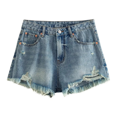 Summer Denim Shorts for Women Black Jeans Shorts Women Distressed Short