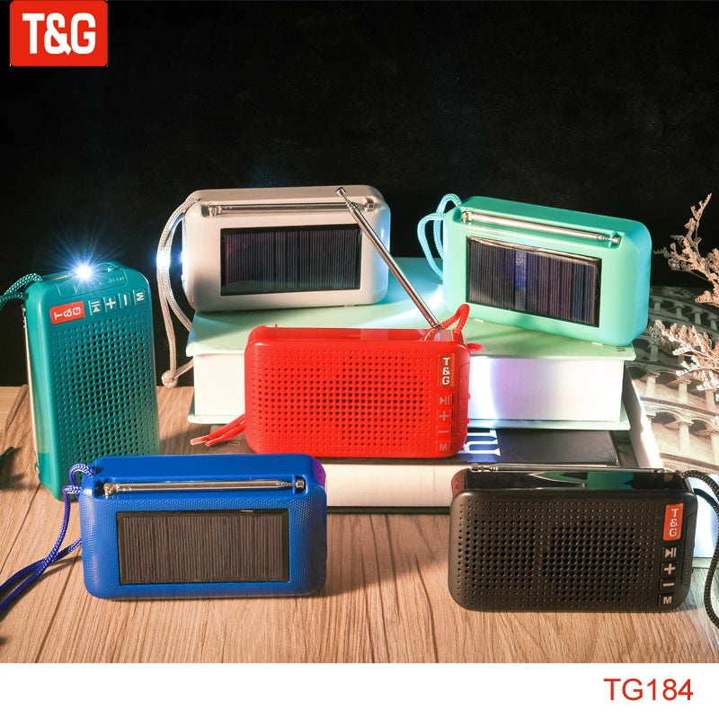 T&G TG184 Solar Bluetooth Speaker Portable Loudspeaker Wireless Outdoor