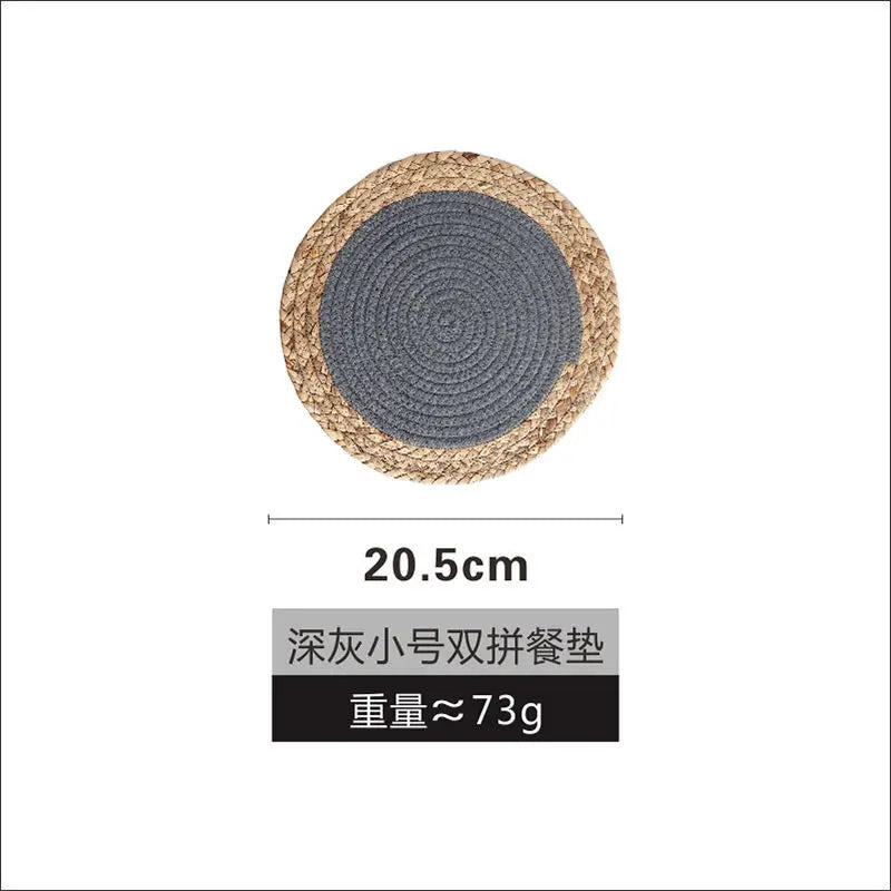 Japanese Style Table Mat Hand Woven Heat Insulation Mat Household Western Food