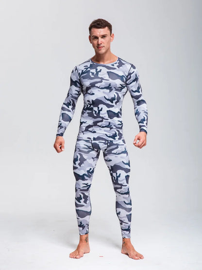 Camouflage Suit  Men's Thermal Underwear Quick-Drying Sportswear  Long Johns