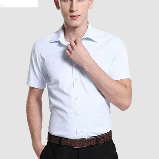 Business Office Business Comfort Summer Men's Short Sleeve White Shirt