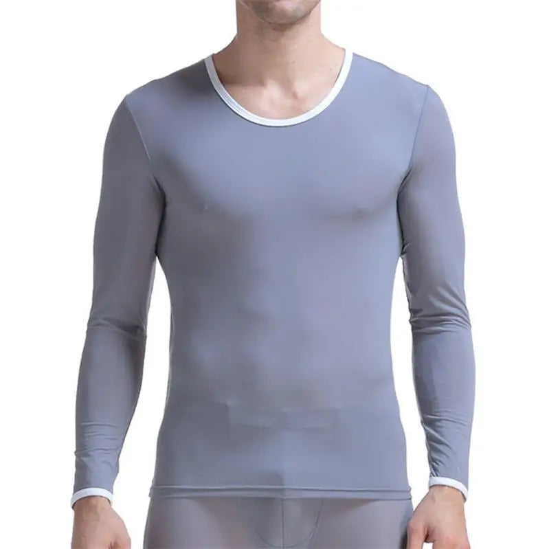 CLEVER-MENMODE Men Thermal Underwear Winter Long Sleeve Undershirt T Shirt