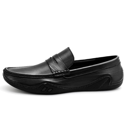 Promotional Italian Style Men Shoes Fashion Slip on Leather Casual Moccasin