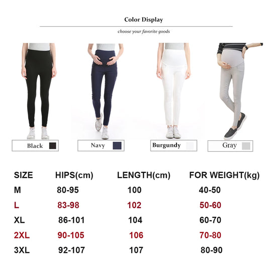 Maternity Pencil Pants for Pregnant Women Skinny Trousers Pregnancy Clothes