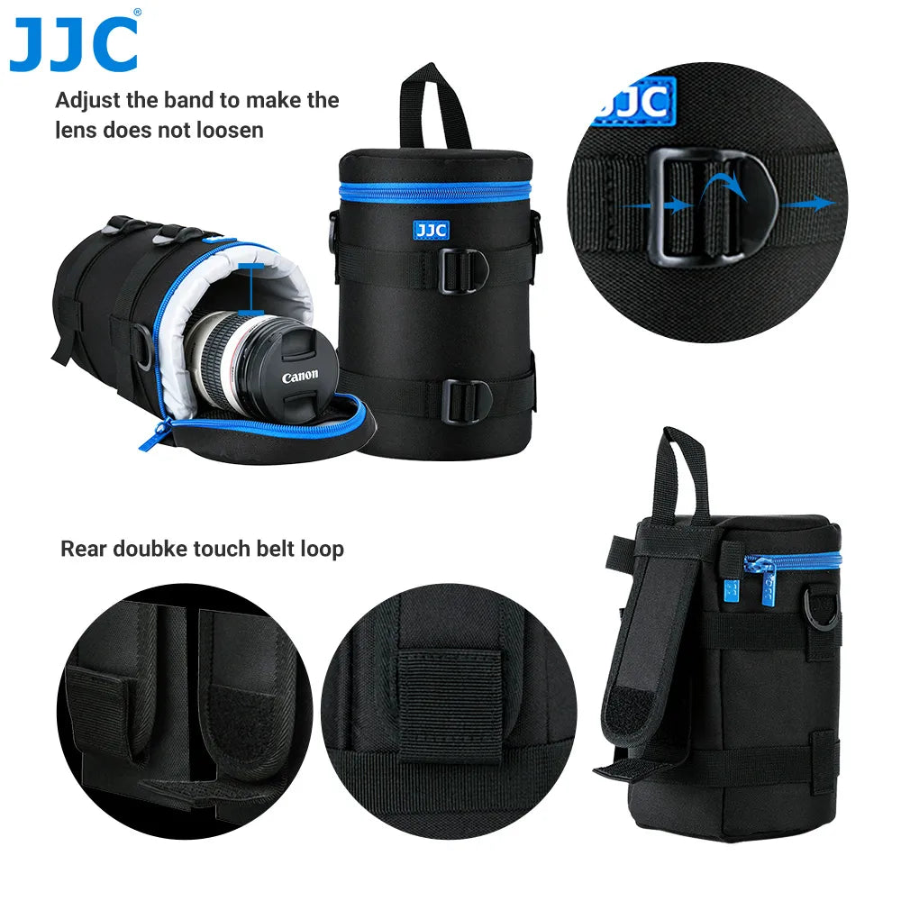 JJC Luxury Camera Lens Bag Pouch Case for Canon Lens Nikon Sony Olympus Fuji