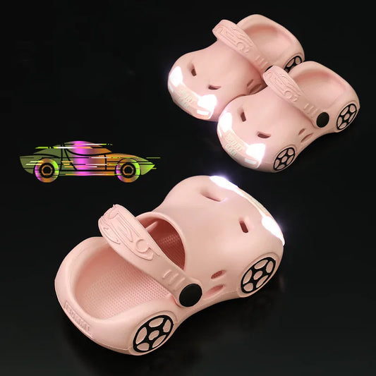 Dual Use Summer Baby Kids Sandals Slippers for Girls Boys EVA Sole Indoor