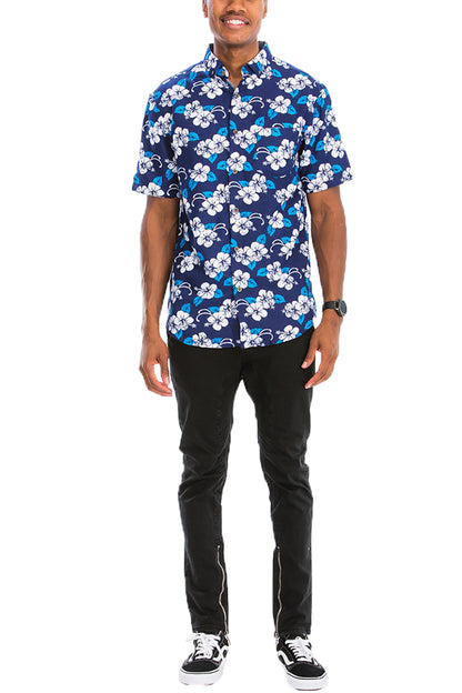 Digital Print Hawaiian Short Sleeve Shirt