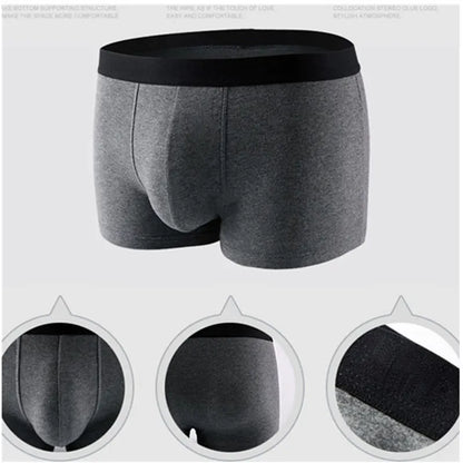 4pcs/Pack Men's Cotton Panties Boxers Underwear Calzoncillos Hombre Underpants