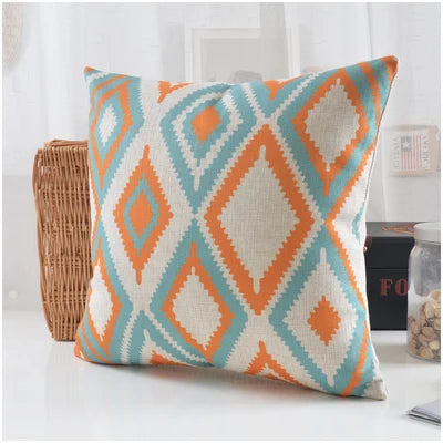 Geometric Pillow  Nordic Fresh Abstraction Cushion  Linen Cushions Waist