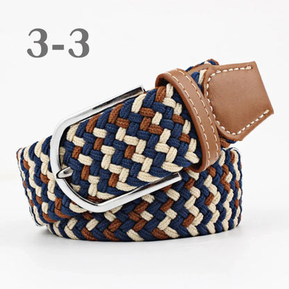 ZLD 60 Colors Female Casual Knitted Pin Buckle Men Belt