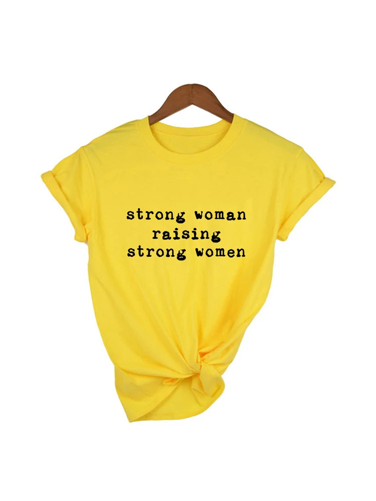 Strong Woman Raising Strong Women Mom Shirts Inspirational Shirt for Mom