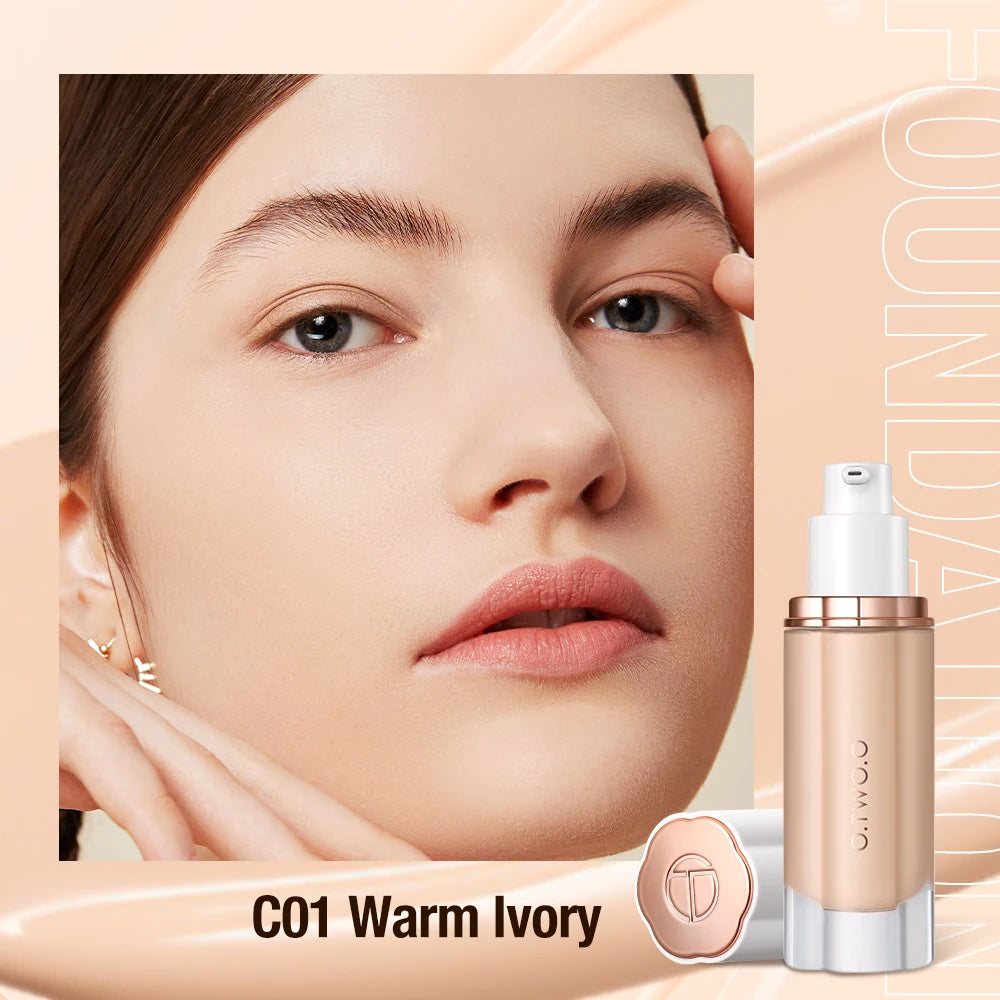 O.TWO.O Liquid Foundation Cream for Face 30ml High Coverage Makeup Base