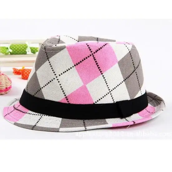 2022 Retail Solid Fashion Boys Fedora Top Hats for Kids Fedoras Baby Cap Dicer