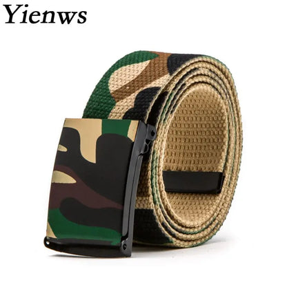 Yienws Cocuk Kemer Camouflage Canvas Belts for Boys Children