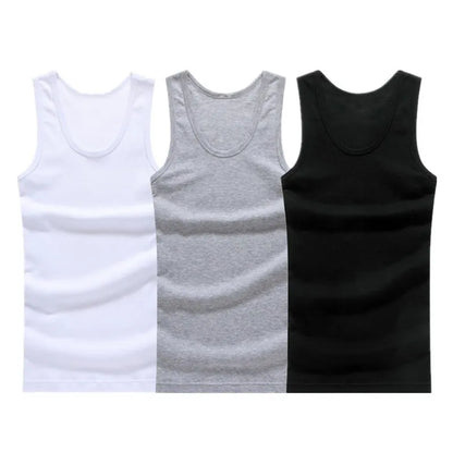 Man's Cotton Solid Seamless Underwear Brand Clothing Mens Sleeveless Tank Vest