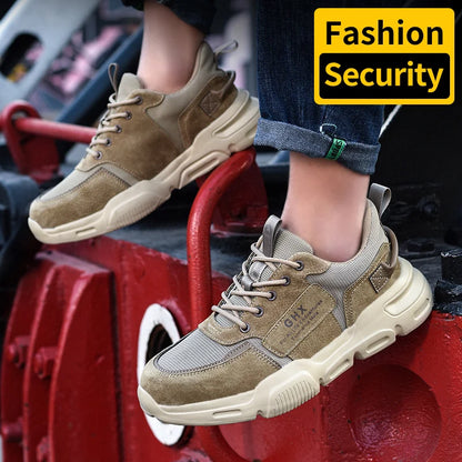 Work Safety Shoes Men's Safety Boots Anti-Smash Work Shoes With Steel Toe