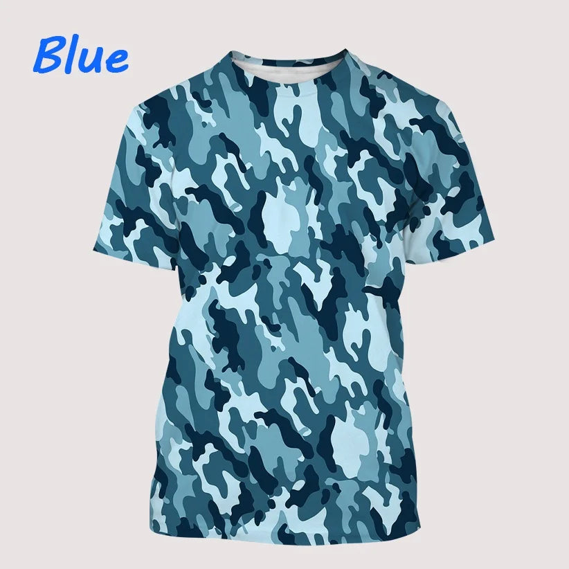 Summer Camouflage T Shirts Unisex T-Shirt Casual Short Sleeve