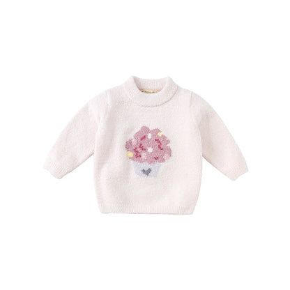 DBM19273 Dave Bella Winter Cute Baby Girls Christmas Cartoon Knitted Sweater