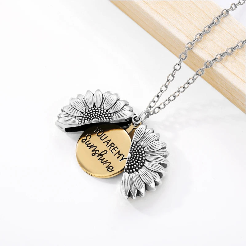 You Are My Sunshine Necklaces for Women Gold Color Necklace Pendant Jewelry