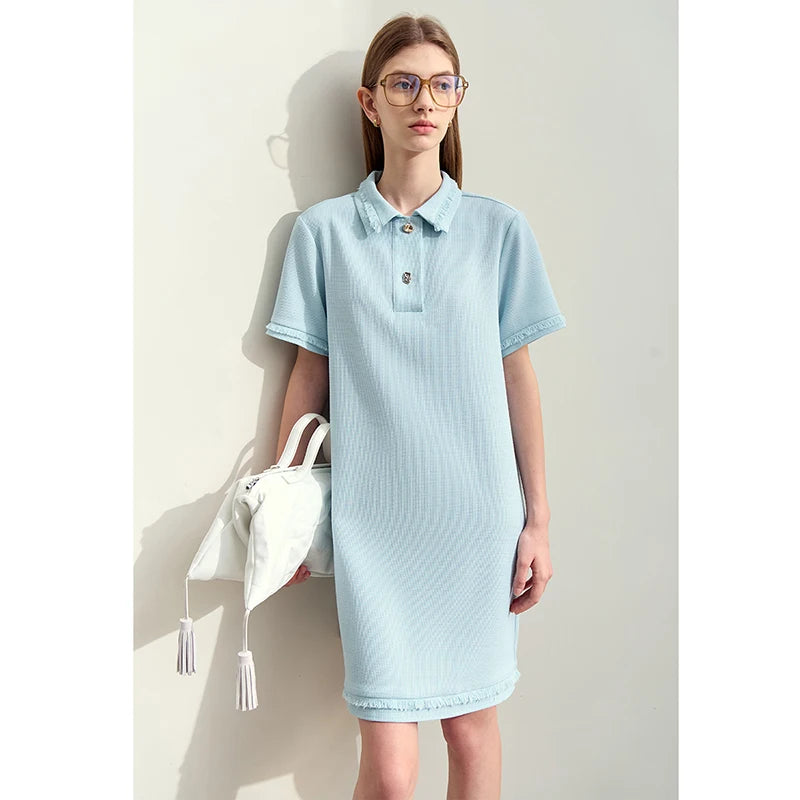 Amii Minimalism 2024 Summer New Dress for Women Elegant