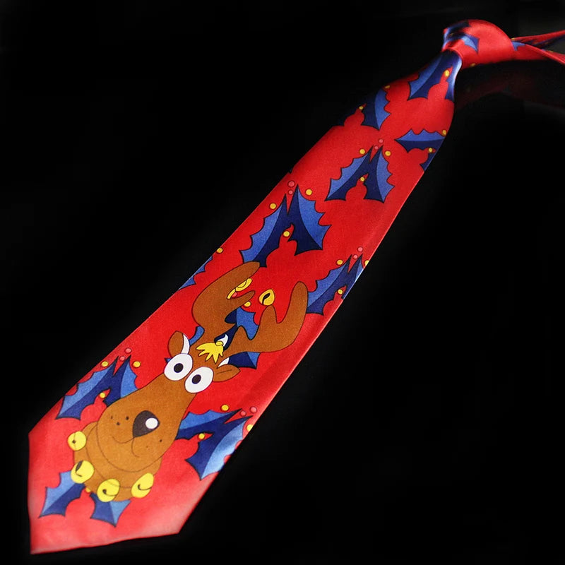 Novelty Design Christmas Ties Red Good Quality Printed Necktie Halloween