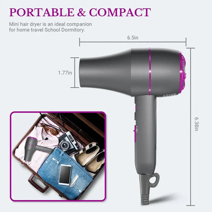 Professional Hair Dryer 1800W Powerful Hot and Cold Strong Wind Blower