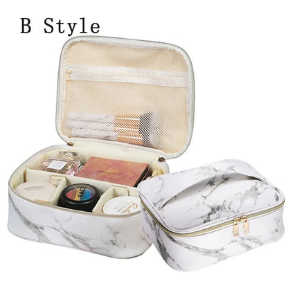 New Female Fashion Professional Makeup Suitcase for Cosmetics Case Marble