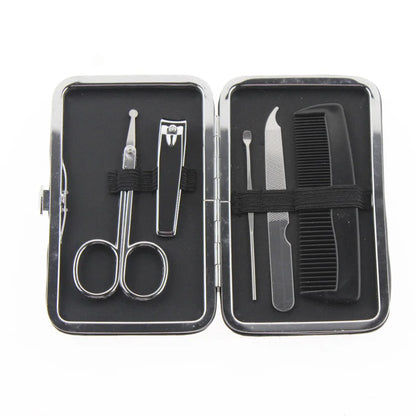 5 in 1 Men Women Gift Travel Home Manicure Set Tool Grooming Kit Include Nail