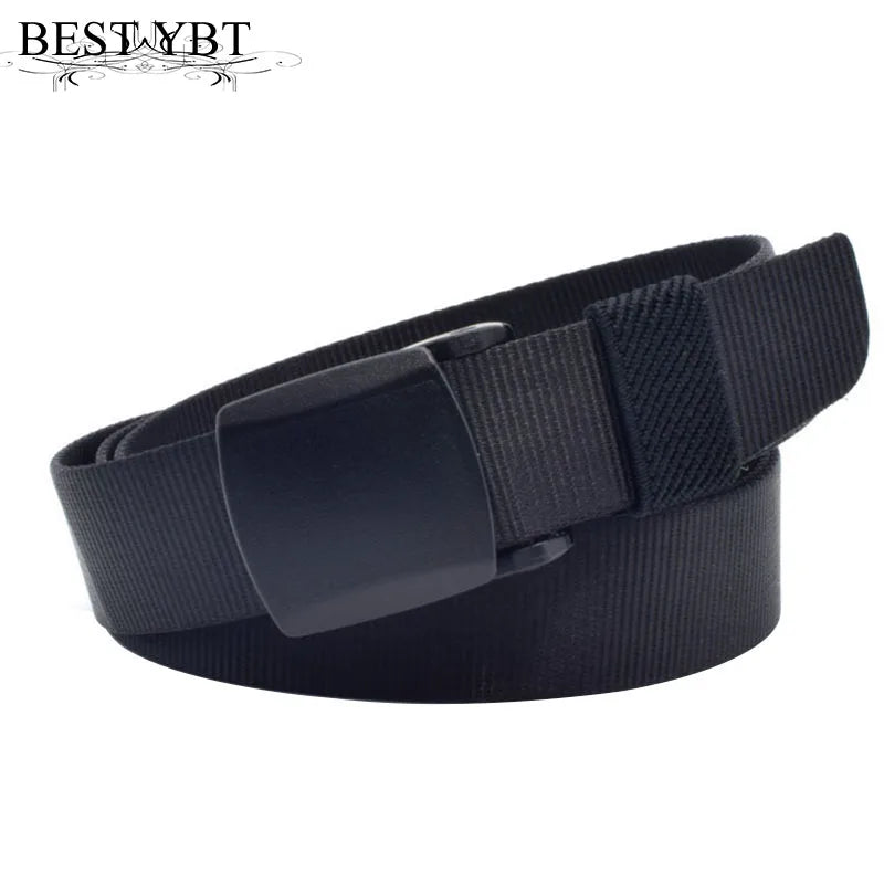 Best YBT Canvas Belt Plastic Smooth Buckle Belt Boys Teenagers Anti Allergy