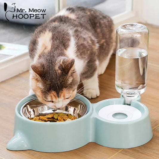 Hoopet Cat Bowl Dog Water Feeder Bowl Cat Kitten Drinking Fountain Food Dish