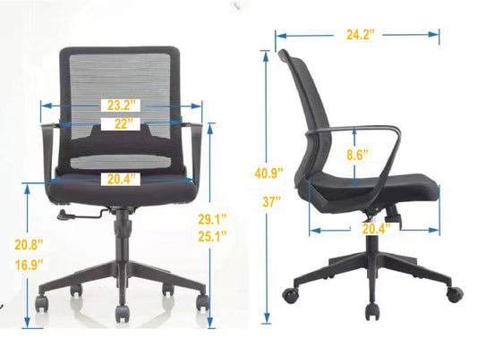 Office Chair Ovni, Office, Black / Smoke