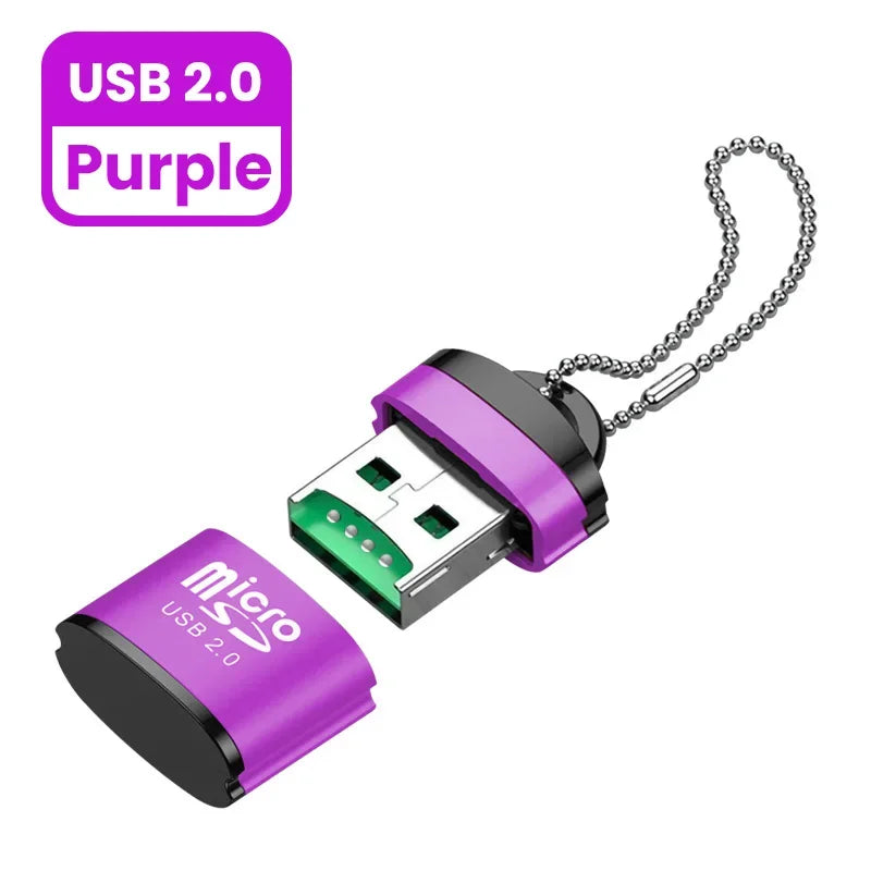 USB 2.0 Micro SD/TF Card Reader 480Mbps Mini Mobile Phone Memory Card Reader