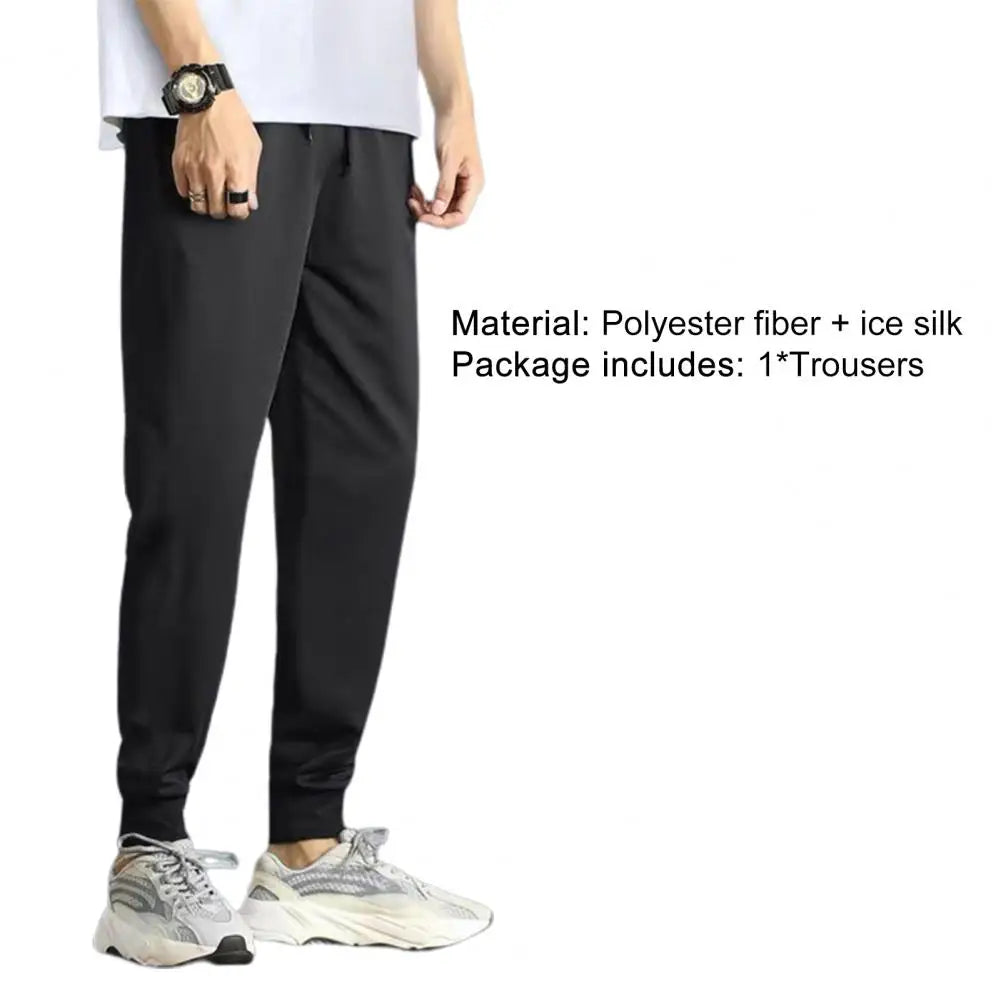 Sport Jogging Pants Casual Pants Trousers Slim Fit Stretchy Polyester Fiber