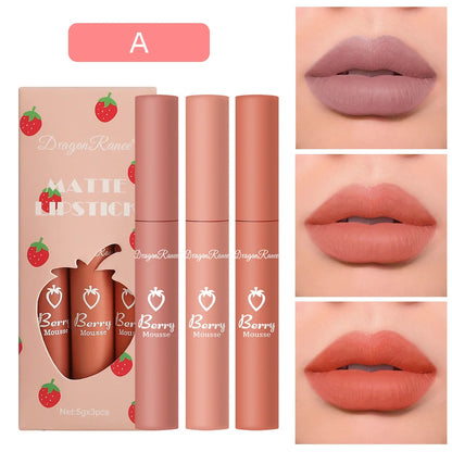 Korean Lipsticks Set Make Up for Women Beauty Cosmetics Matte