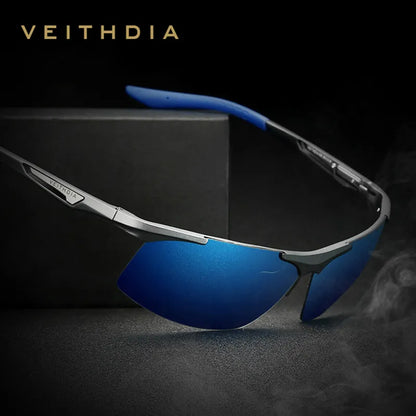 VEITHDIA Aluminum Men's Sunglasses Polarized UV400 Lens Male Mirror Glasses