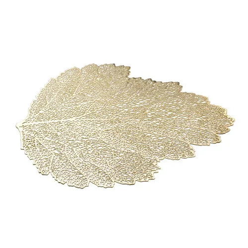 Placemat for Dining Table Coasters Lotus Leaf Palm Leaf Simulation Plant