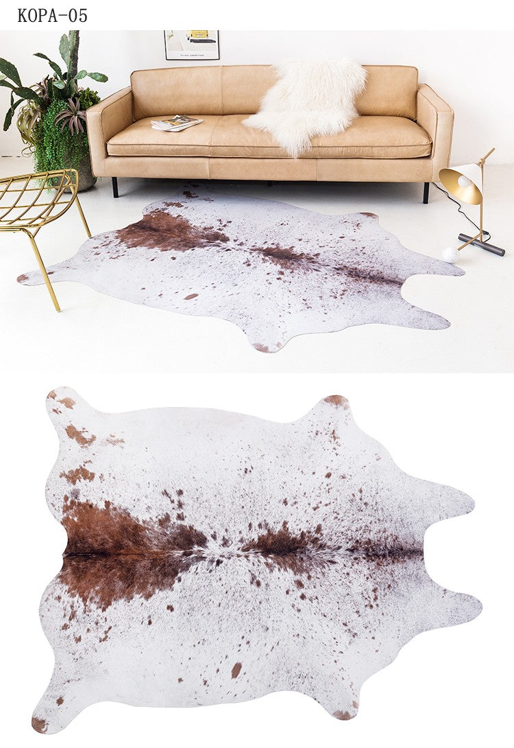 Living Room Faux Fur Animal Skin Rugs Cowhide Rug Cow Hair on Hide Cow Print Rug