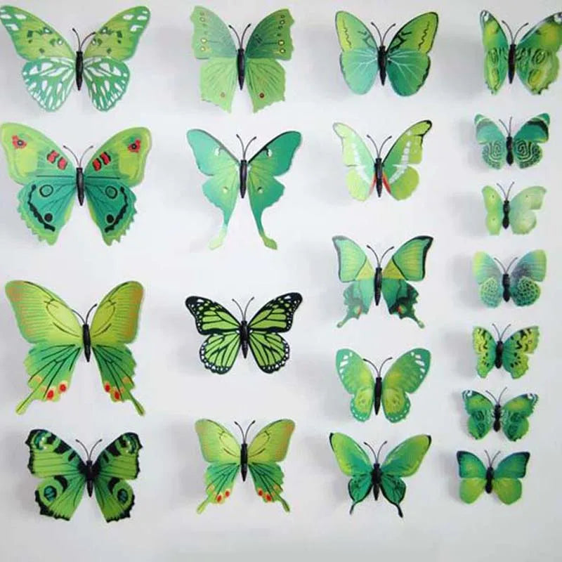 12Pcs Waterproof Wall Stickers Butterfly Wall Decals for Kids Room Wall Sticker