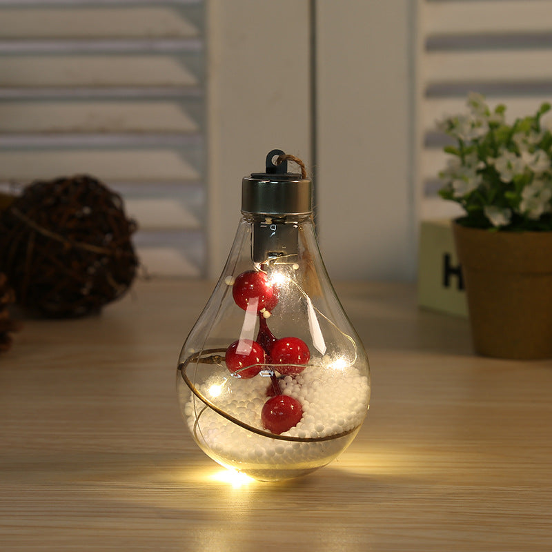 PET Lighted Clear Plastic Christmas Ball Led for Christmas Tree Decor