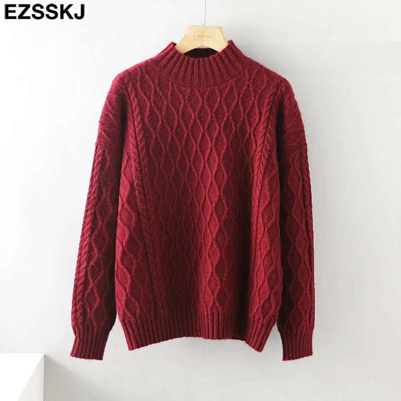 Winter Oversize Thick Sweater Pullovers long sleeves