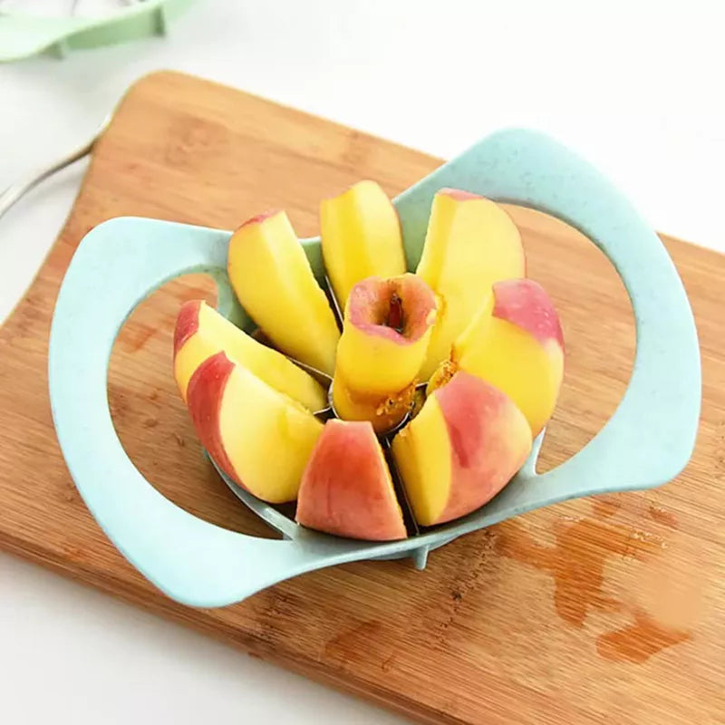 Multifunctional Wheat Straw Stainless Steel Fruit Cutting Splitter Apple Slicer