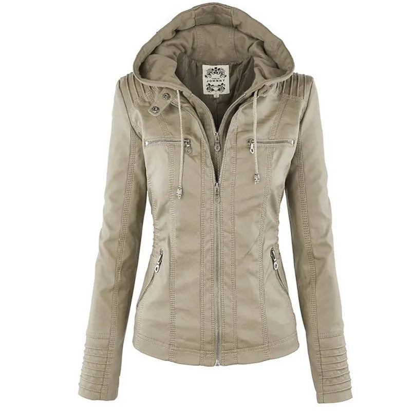 Winter Faux Leather Jacket Women Casual Jackets Waterproof  male Ropa De Mujer