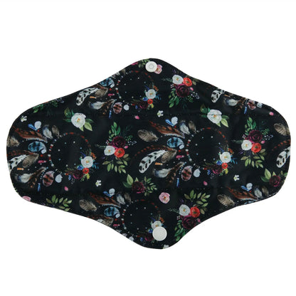 1 LONG Panty Liner Reusable Washable CHARCOAL Cloth Pad Menstrual Maternity Pad